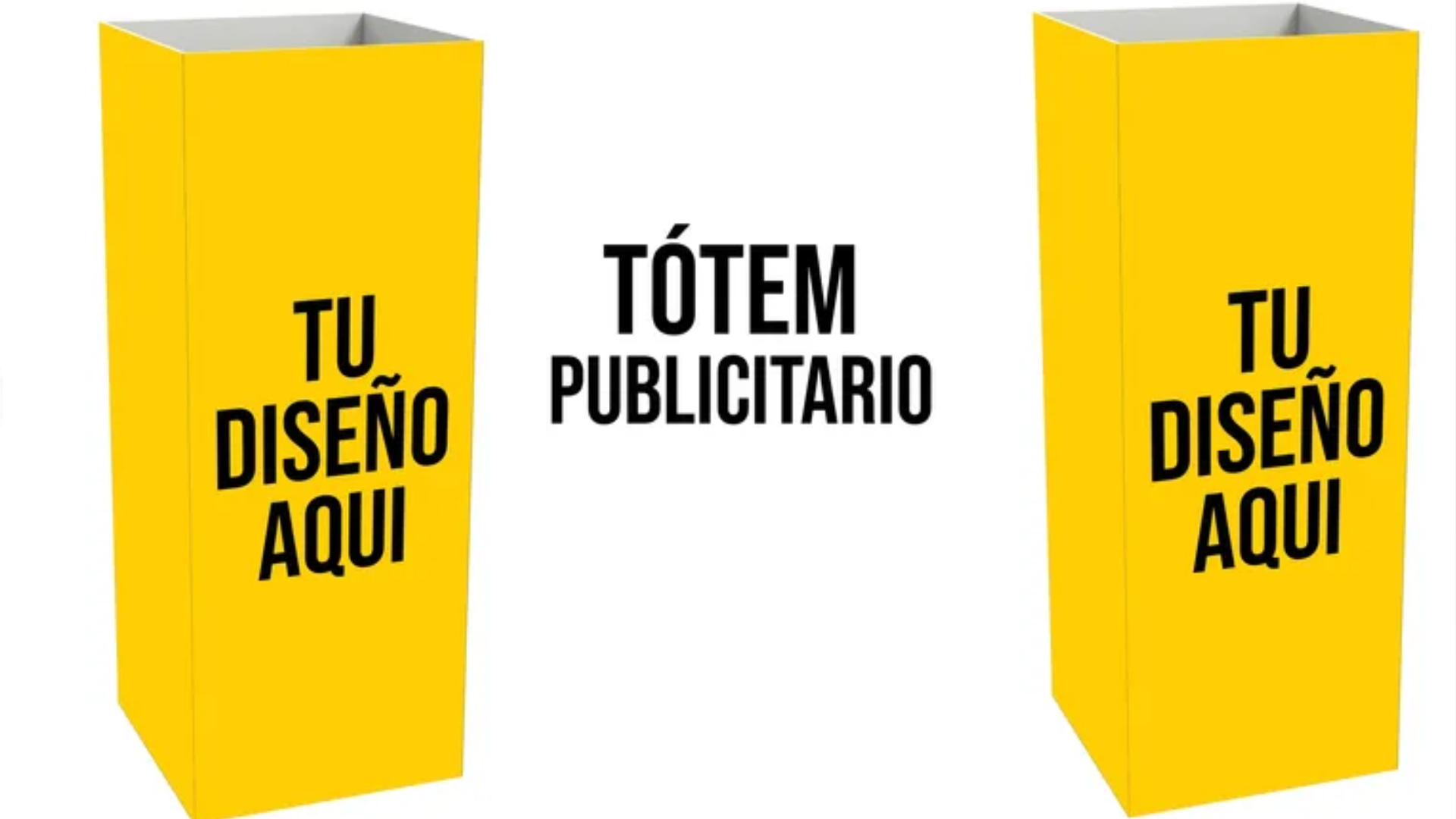 Tótem 4 lados para punto de venta publicitario