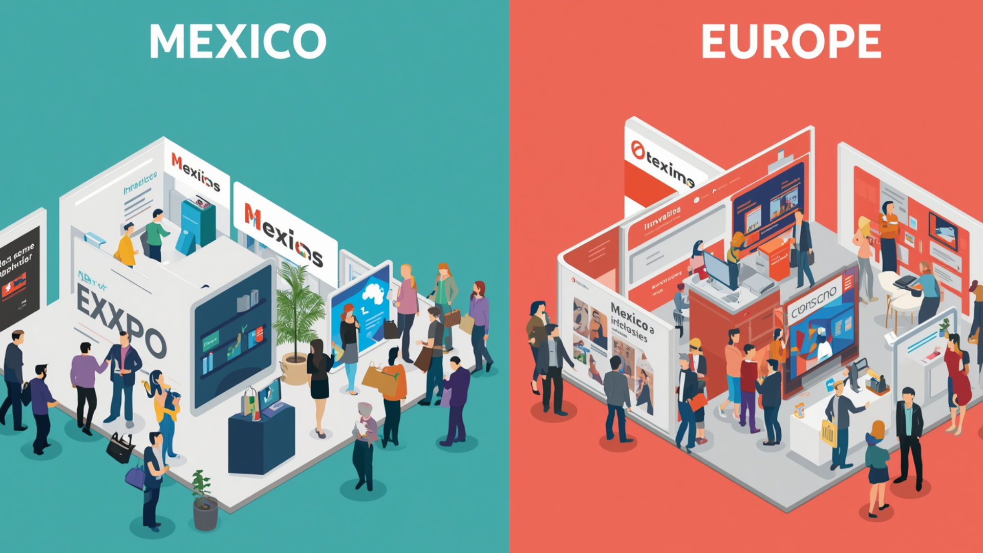 Diferencias de las Expos en México y Europa. Publico, Expositores
