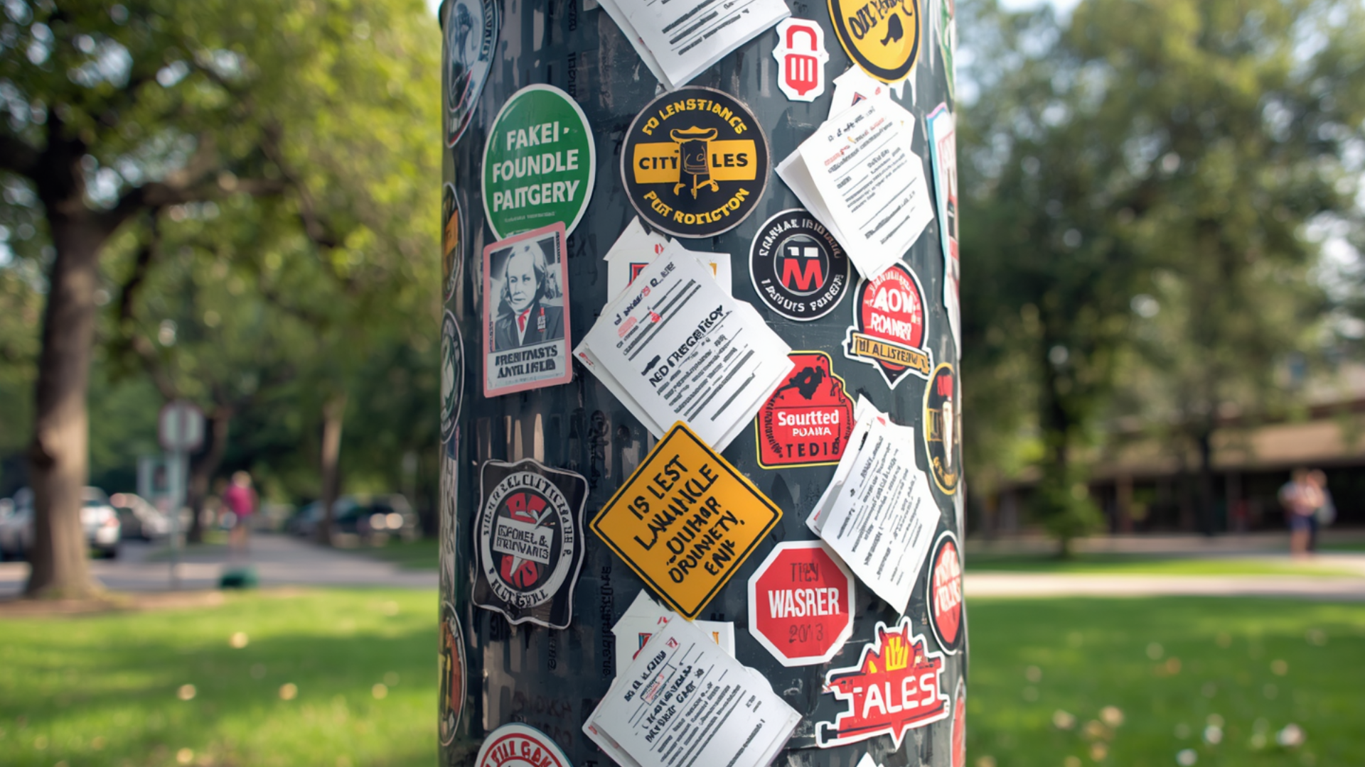 Pegar Stickers en mobiliario publico es legal?