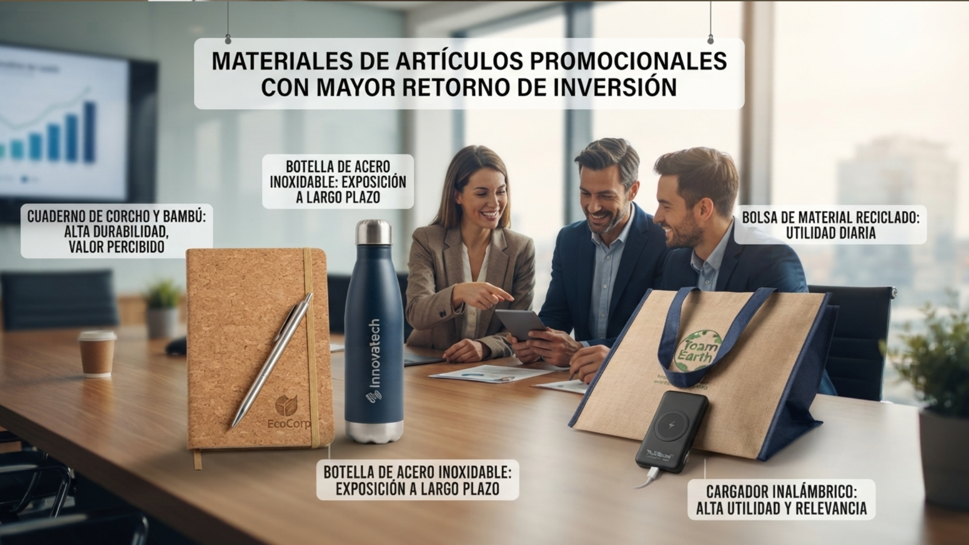 ¿Qué materiales de artículos promocionales tienen mayor retorno de inversión?
