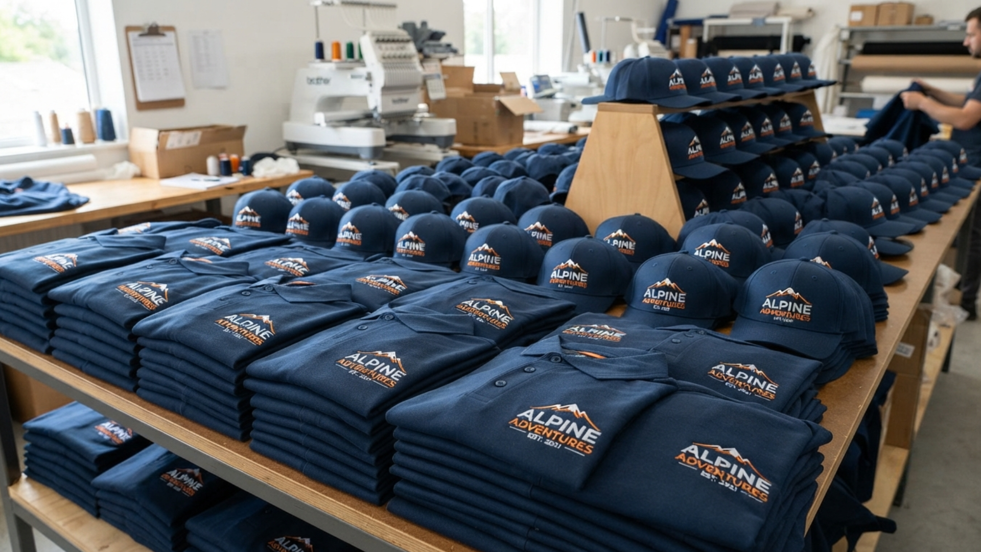 ¿Cuánto cuesta bordar el logo de tu negocio en 100 polos y 100 gorras?